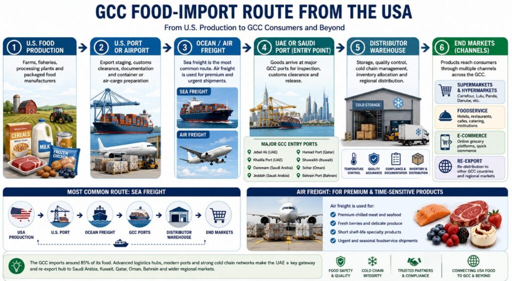 GCC import Route From The USA