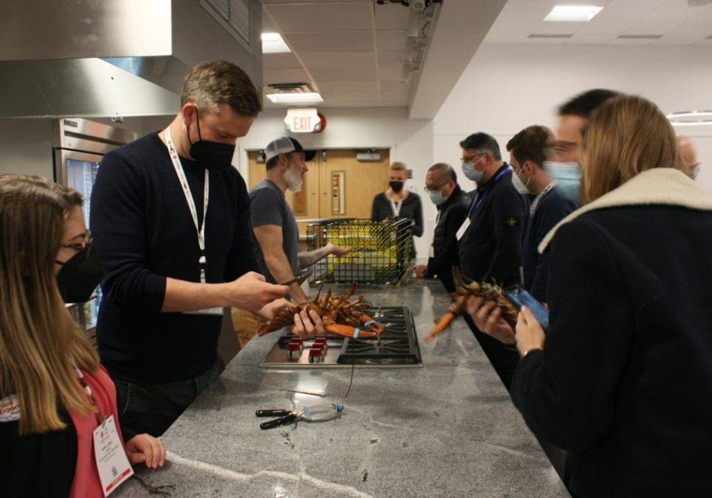 Food Export North East and Midwest often do tastings for the products that they have. Here we are specifically looking at Seafood, premium Lobster and showing how